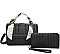 2-in-1 Crossbody Bag Scarfed & Wallet Set