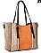 2 PIECES CHIC ALLIGATOR SATCHEL SET