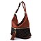 Monogram Tassel Zip Bucket Crossbody Bag