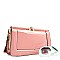 Quality Framed Patent Designer Jewel-top Clutch