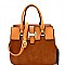 Buckle Accent 2-Way Corduroy Satchel Wristlet SET  MH-BY4065S