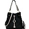 Ring Hardware Accent 2-Way Hobo Wallet SET MH-DB7144W