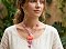CORAL Acrylic Bead Layered Necklace 