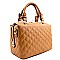 Quilted Boxy Shape Satchel