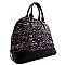 Stone Flower Print Lace Classic Bag