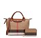 2-in-1 Plaid Luxury Top Handle Satchel Handbag Set
