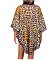 Bling Kaftan Poncho Cover Up V-Neck Top with Rhinestones