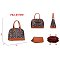 2-in-1 Monogram Dome Satchel Set With Wallet WHOLESALE