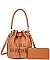 The Bucket Draw String Hobo -Shoulder Bag with Wallet