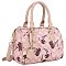 Oval Cherry Print Satchel