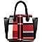 TEXTURED CHECKERED PRINT TOTE BAG