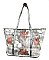 Transparent Clear Summer Tote bag with Roses print