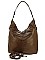 David Jones Brand Front Zip Pocket Hobo