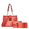 3 IN 1 Croc Chained Satchel - Cross-Body & Wallet Set