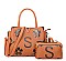 2 in 1 Monogram Classic Triple Compartment Satchel