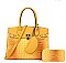 3 IN 1 Crocodile Padlock Accent Satchel Set