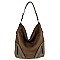 David Jones Brand Front Zip Pocket Hobo