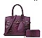 3 IN 1 Crocodile Padlock Accent Satchel Set