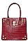 Crocodile Square Office Style Tote