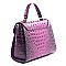 2 in 1 Crocodile Buckeled - Medium Size Satchel Wallet Set