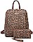 2 IN 1 Leoprad Print Backpack With Wallet