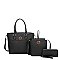 3 in -1 Black Wood Fastener Stachel -Messenger Set