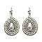 VE0495-LP Glass Metal Handmade French Clip Earring