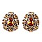 VE1450-LP Glass Rhinestone Floral Teardrop Earring