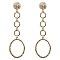 Rhinestone 3D Pave Open-cut Post Earring
