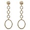 Rhinestone 3D Pave Open-cut Post Earring