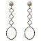 Rhinestone 3D Pave Open-cut Post Earring