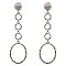 Rhinestone 3D Pave Open-cut Post Earring