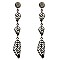 Chic Crystal Rhinestone Metal Leaf Long Drop Earring MH-VE1657-1