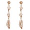 Chic Crystal Rhinestone Metal Leaf Long Drop Earring MH-VE1657-1