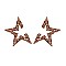 Fashionable Open Star Rhinestones Post Earring SLVE1677
