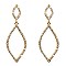 VE1706-LP Glass Rhinestone Open-cut Rhombus Dangle Earring