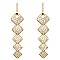 VE1707 -LP Glass Rhinestone Open-cut Rhombus Drop Earring