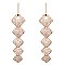 VE1707 -LP Glass Rhinestone Open-cut Rhombus Drop Earring