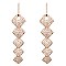 VE1707 -LP Glass Rhinestone Open-cut Rhombus Drop Earring