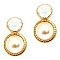 Elegant Glass Rhinestone Plastic Pearl Earring MH-VE1763-1