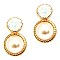 VE1763-LP Glass Rhinestone Plastic Pearl Earring