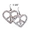 FASHIONABLE STONE HEART PEACE ER SLVE888