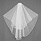 FASHIONABLE 2 TIER WEDDING VEIL W/ PEARL & BEAD TRIMMING SLVEIL947