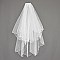 FASHIONABLE 2 TIER WEDDING VEIL W/ PEARL EDGE DETAILING SLVEIL981