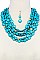 MULTI-LAYERED FLAT BEADS NECKLACE SET