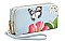 CHIC FLOWER AND BUTTERFLY PRINT FASHION WRISTLET WALLET  JYW-02-FP