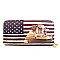 AMERICAN FLAG WITH DOG PRINT WALLET