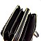 Stylish Magazine Print Double Zipper Patent Wristlet Wallet MH-W02PQS