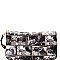 Stylish Magazine Print Double Zipper Patent Wristlet Wallet MH-W02PQS