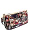 Stylish Magazine Print Double Zipper Patent Wristlet Wallet MH-W02PQS